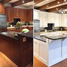 Kitchen cabinet refinishing before and after - inStyle Painting, serving Frisco TX