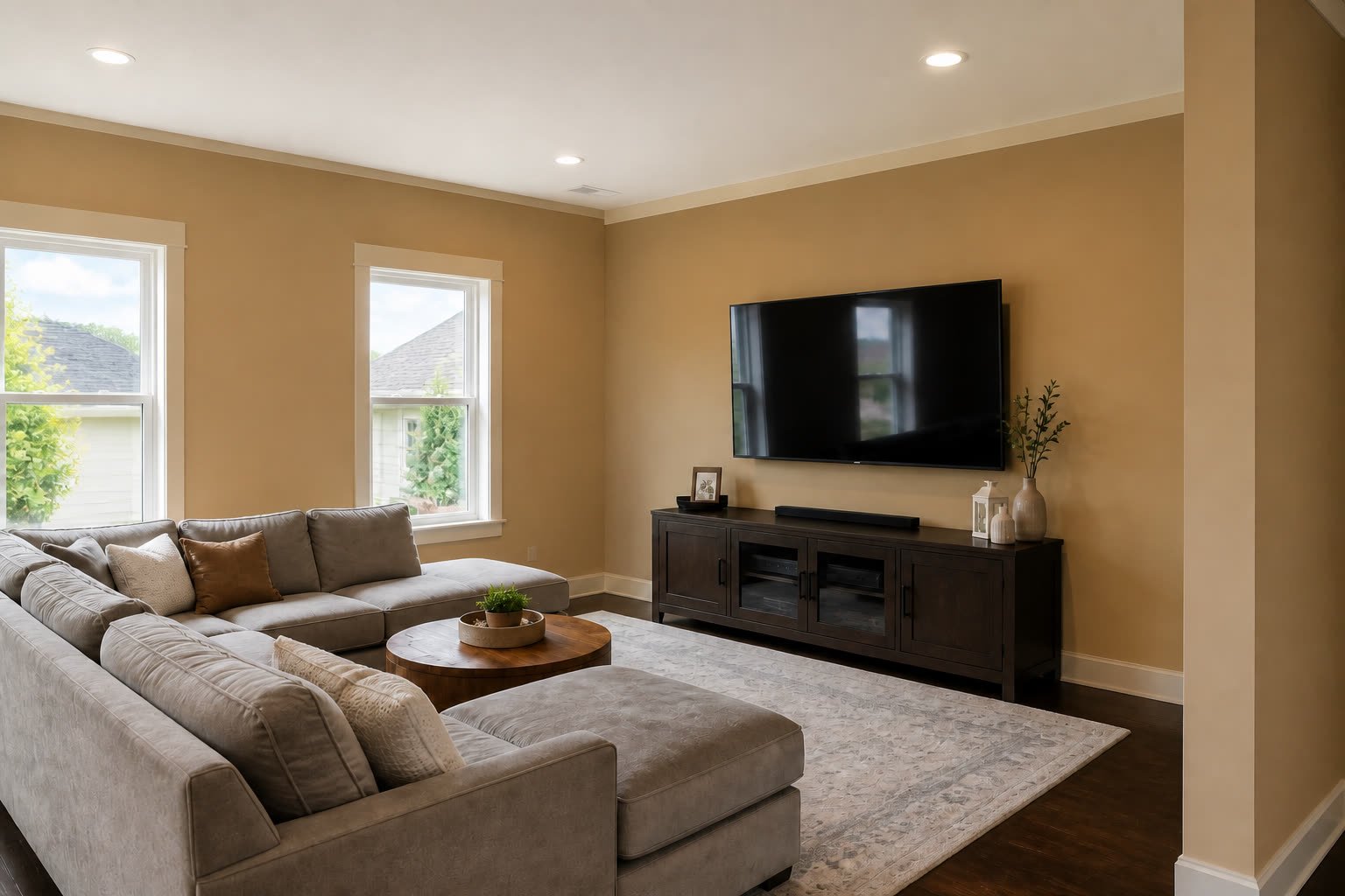 Family room before