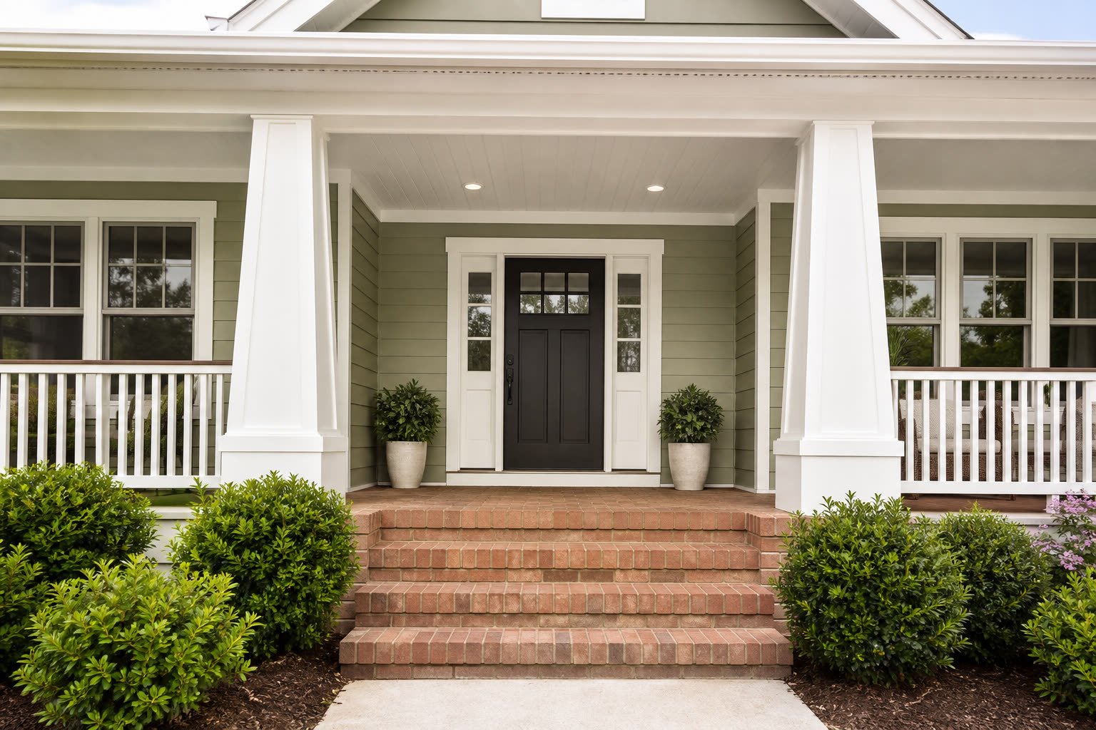 Craftsman porch after